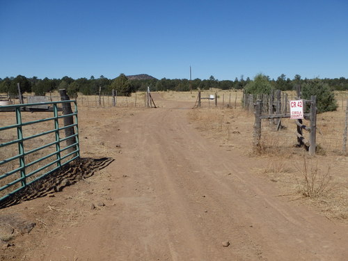 GDMBR: CR-42 and us went directly through the main coral of Carrica Ranch.